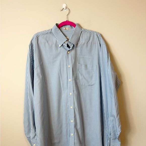 Peter Millar Other - Peter Millar blue & white striped button down men’s size XL